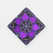 Paarse paraplu & harten .7 servet (Hoek)