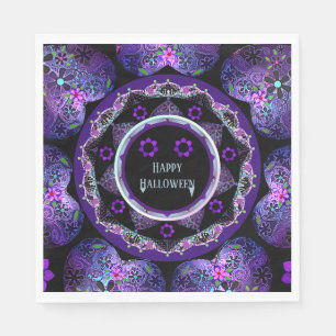 Paarse paraplu & harten.7 servet