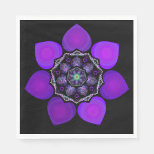 Paarse paraplu & harten .7 servet