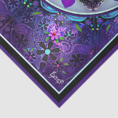 Paarse paraplu & harten .7 tissuepapier (Detail)