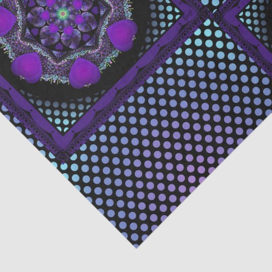 Paarse paraplu & harten .7 tissuepapier (Detail)