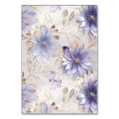 Paarse Parel Goud Bloemen Bruiloft Kaart (Achterkant)