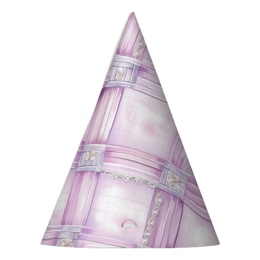 Paarse parel roze verjaardag feesthoedjes (Links)