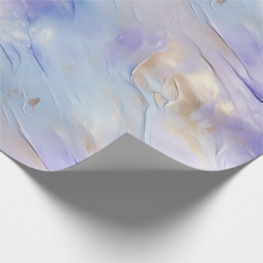 Paarse Parel Wit Goud Cadeaupapier (Hoek)