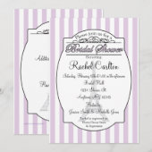 Paarse Paris Bridal Shower Kaart (Voorkant / Achterkant)