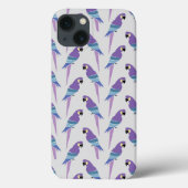 Paarse parrots Case-Mate iPhone case (Achterkant)