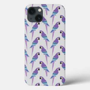 Paarse parrots iPhone 13 hoesje