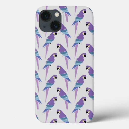 Paarse parrots Case-Mate iPhone case (Achterkant)