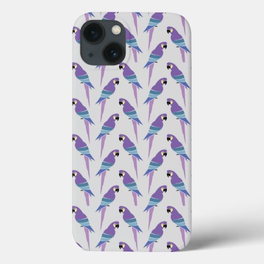Paarse parrots Case-Mate iPhone case (Achterkant)