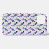 Paarse parrots Case-Mate iPhone case (Achterkant (horizontaal))