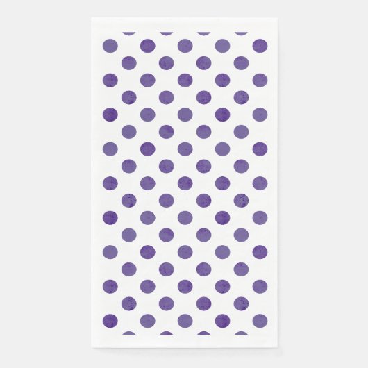 Paarse partij | Royal Ultra Violet Grape Polka Dot Servetten (Voorkant)