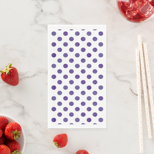 Paarse partij | Royal Ultra Violet Grape Polka Dot Servetten (Insitu)