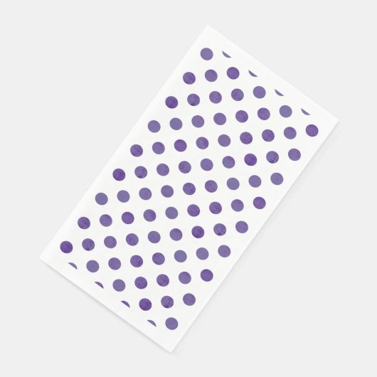 Paarse partij | Royal Ultra Violet Grape Polka Dot Servetten (Hoek)