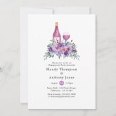 Paarse partij voor het testen van wijn kaart (Voorkant)