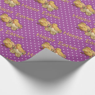 Paarse Pasen voor vleeskuikens Cadeaupapier