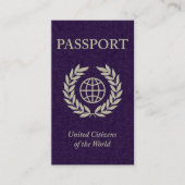 paarse paspoort visitekaartje (Voorkant)