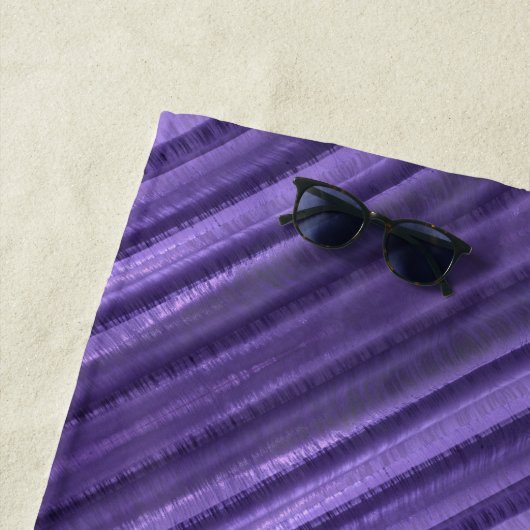 Paarse passie Diagonaal gestreept, persoonlijk Strandlaken (In situ)