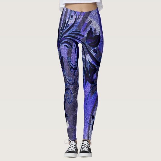 Paarse Passie Leggings (Voorkant)