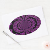 Paarse passie: Rozen van de Royal Romance Ovale Sticker (Envelop)