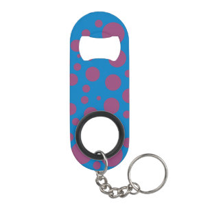 paarse passie voelt blauw-maancirkelpatroon mini flessenopener