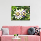 Paarse Passiebloem Botanische Canvasprint Canvas Afdruk (Insitu (Woonkamer))