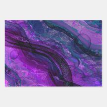 Paarse Passion Alcohol Ink Abstract Design