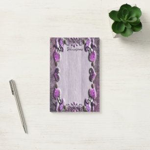 Paarse Passion Floral Post-it® Notes