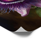 Paarse Passion Flower Art Print Poster (Hoek)
