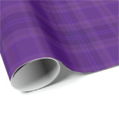 Paarse Passion Plaid Gingham Pattern Cadeaupapier (Rol Hoek)