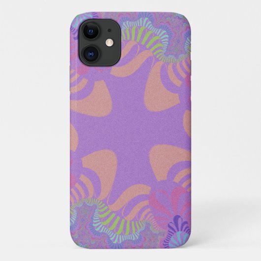 Paarse pasta-kruis Case-Mate iPhone case (Achterkant)