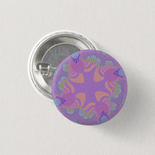 Paarse pasta-kruis ronde button 3,2 cm