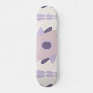 Paarse Pastel Decoratie Tegelpatroon Skateboard