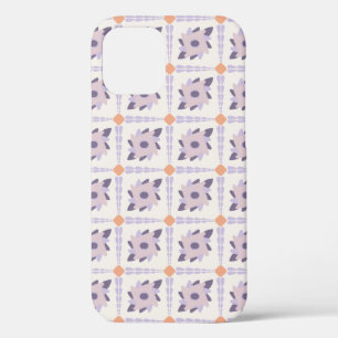 Paarse pastel Decoratieve kleurrijke tegel iPhone 12 Hoesje