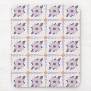 Paarse pastel Decoratieve kleurrijke tegel Muismat