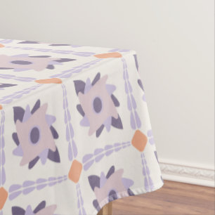 Paarse pastel decoratieve kleurrijke tegel tafelkleed