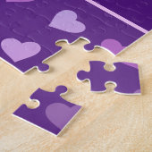 PAARSE PASTEL GECOLOREERDE HOORZITTEN GEPERSONALIS LEGPUZZEL (Zijkant)