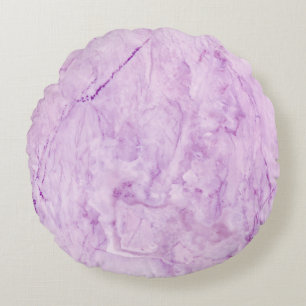 Paarse pastel marmer: luxe textuur rond kussen