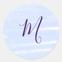 Paarse pastelkleur watercolor monogram naam letter