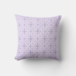 Paarse pastelpatroon Vintage Kussen