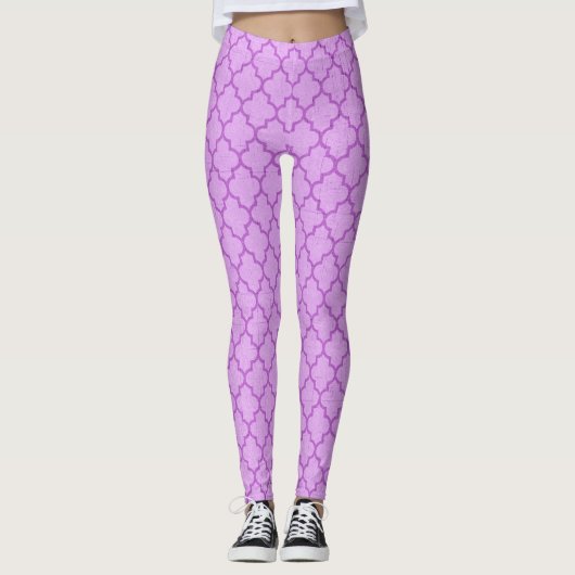 Paarse Pattern Halloween Leggings (Voorkant)