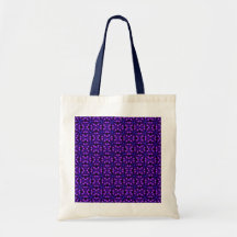 Paarse Patterned Canvas tas