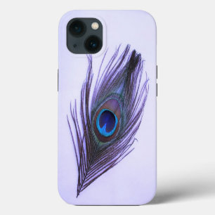 Paarse Pauwveer op Paars iPhone 13 Hoesje