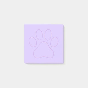 Paarse Paw-afdrukken Post-it® Notes