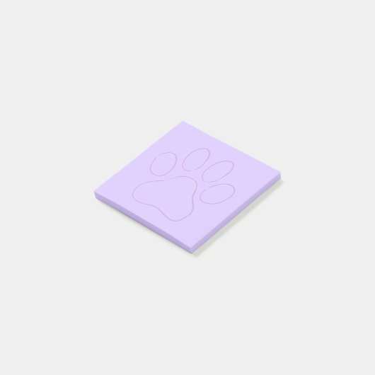 Paarse Paw-afdrukken Post-it® Notes (Schuin)