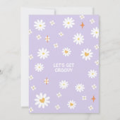 Paarse Peace Out single digit Groovy 10th Birthday Kaart (Achterkant)