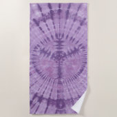 Paarse Peace Tie Dye Strandlaken (Voorkant)