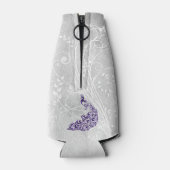 Paarse Peacock - Aangepaste flessenkoeler Flesjeskoeler (Achterkant)