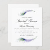 Paarse Peacock Bridal Shower (Voorkant / Achterkant)