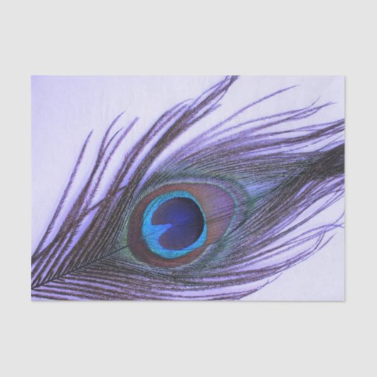 Paarse Peacock-doether Tissuepapier (Voorkant)