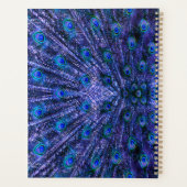 Paarse Peacock Feathers Custom Name Planner (Achterkant)